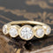 1.31ctw Old European Cut Diamond Graduated Bezel Band