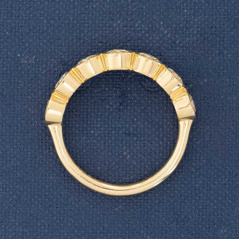 1.31ctw Old European Cut Diamond Half-Hoop Bezel Band