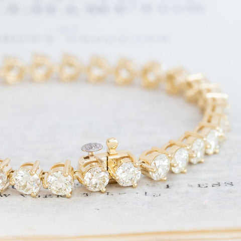 13.24ctw Old European Cut Diamond Tennis Bracelet