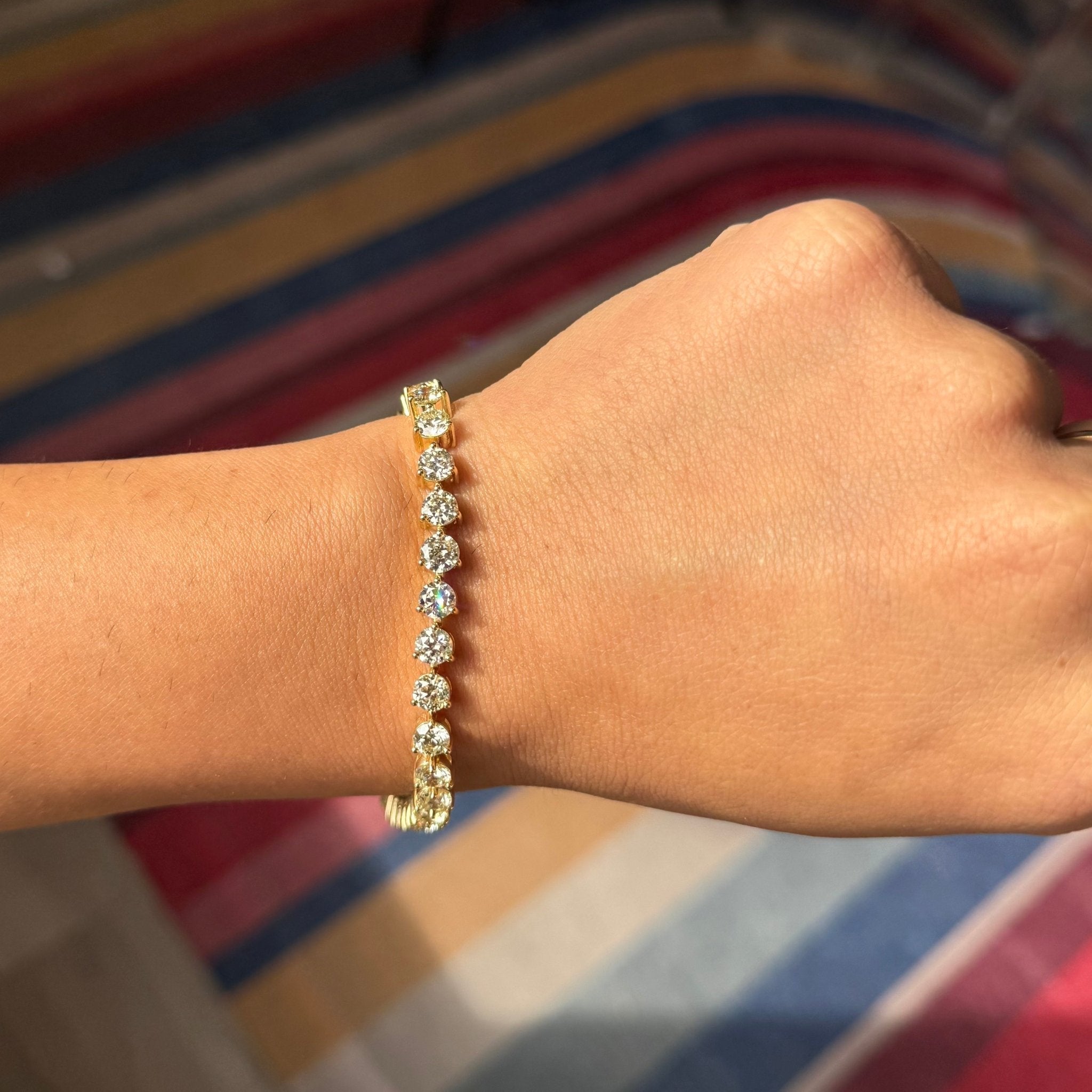 13.24ctw Old European Cut Diamond Tennis Bracelet