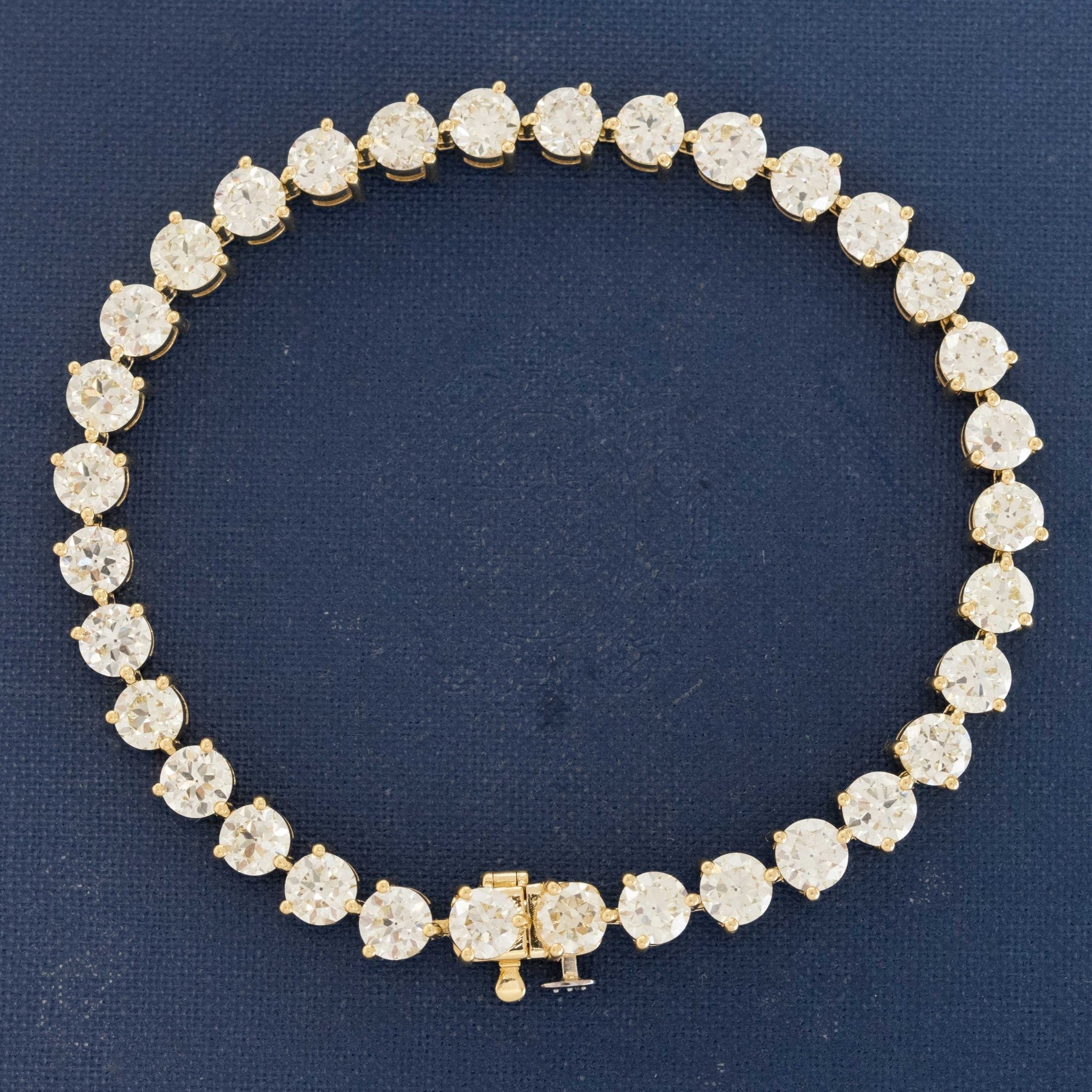 13.24ctw Old European Cut Diamond Tennis Bracelet