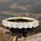 1.33ctw Old Mine Cut Diamond 9-Stone Half-Hoop Band