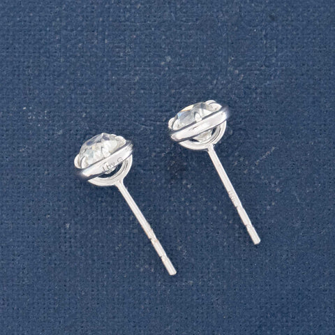 1.33ctw Old Mine Cut Diamond Stud Earrings