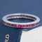 1.33ctw Vintage Ruby Step Cut Eternity Band