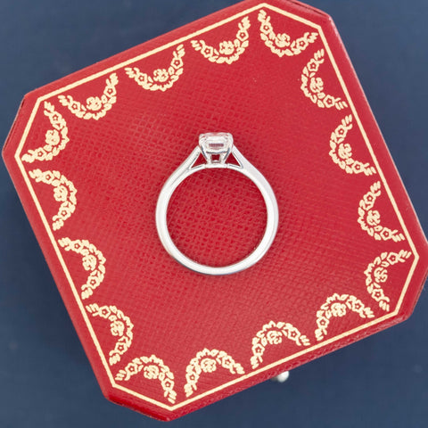 1.34ct Emerald Cut Diamond Solitaire by, Cartier GIA D