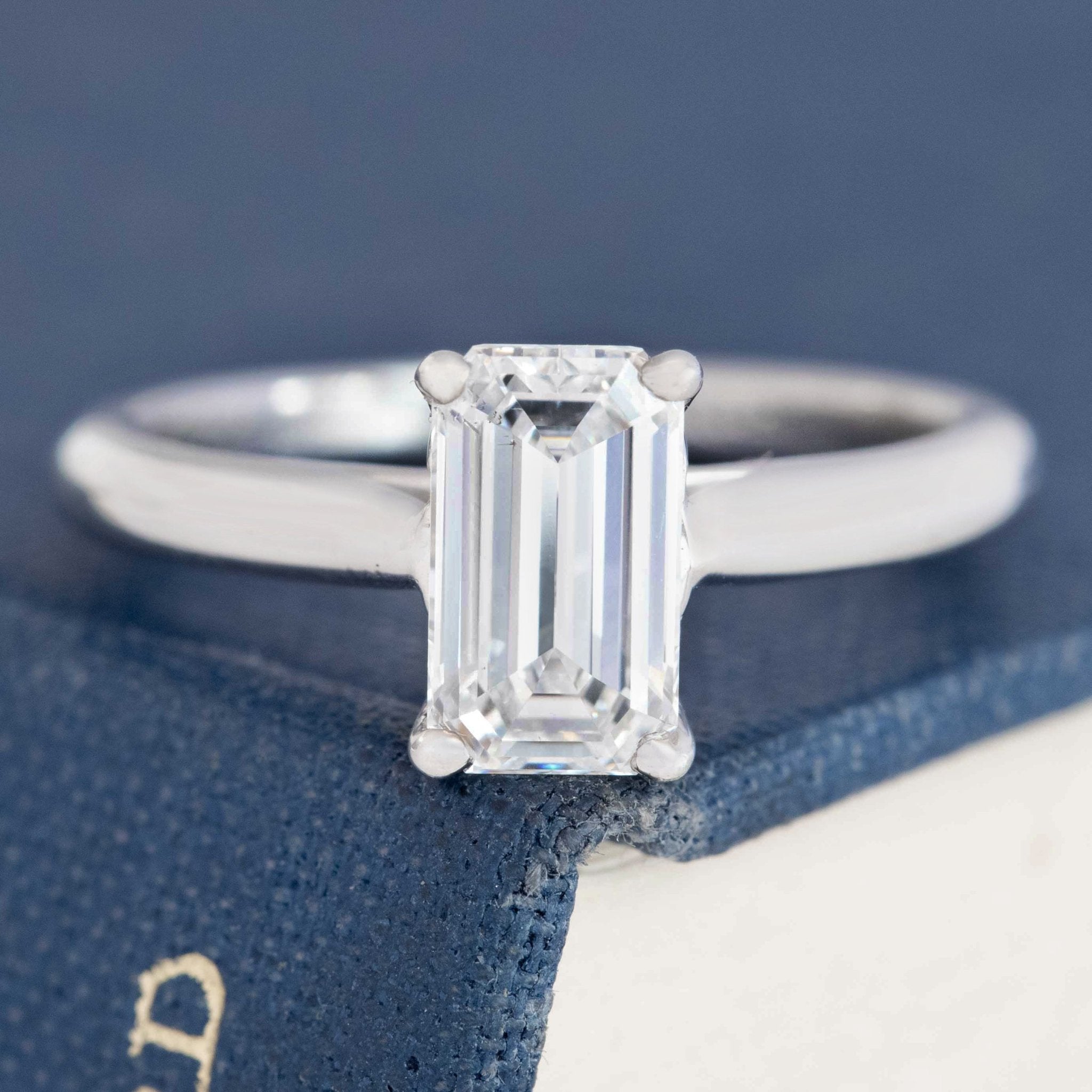 1.34ct Vintage Emerald Cut Diamond Solitaire by, Cartier GIA D
