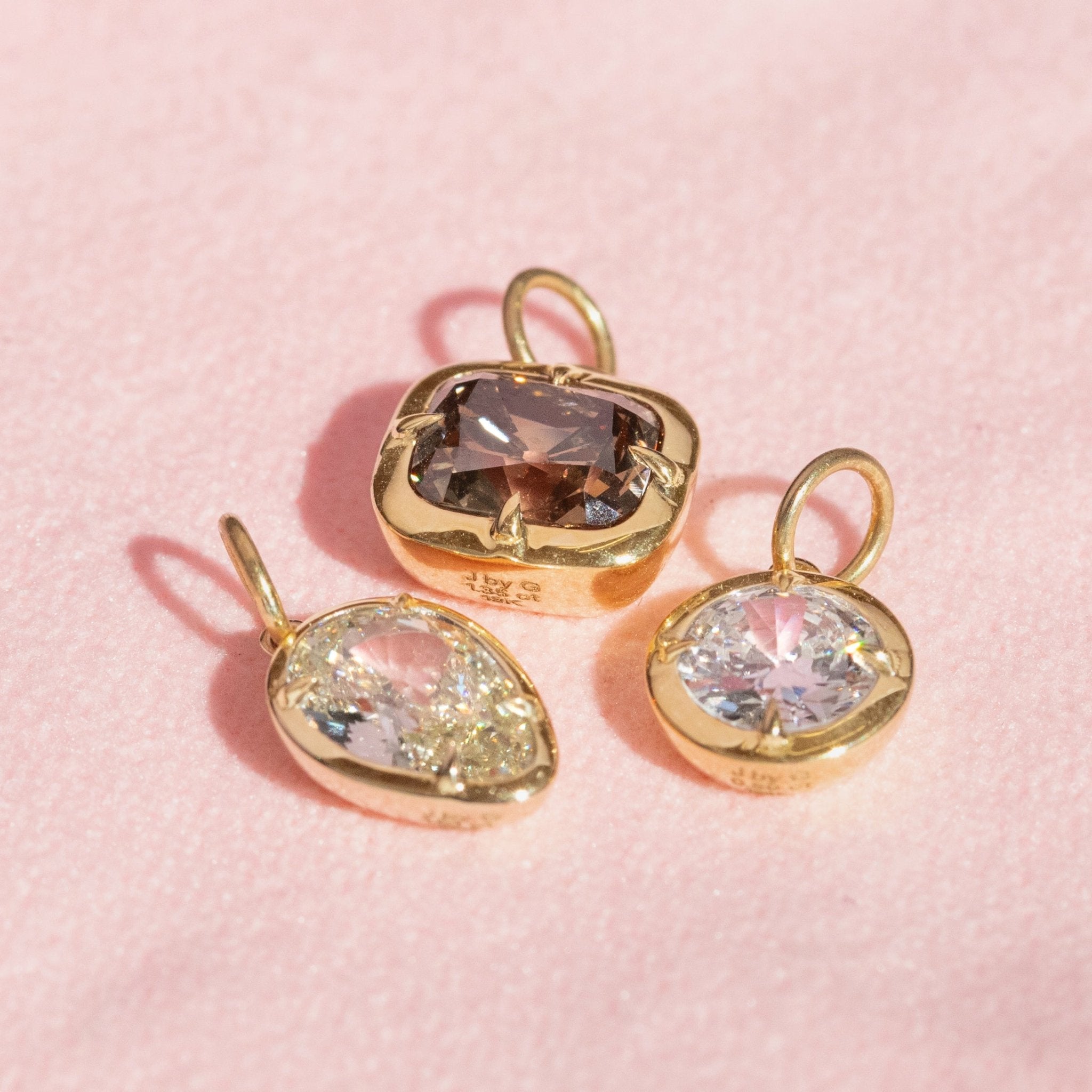 Jewels by Grace Old Mine Cut diamond pendant, rich brown tint