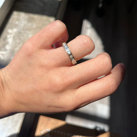 1.35ctw Emerald Cut Diamond Half-Eternity Band