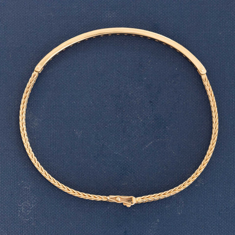 1.35ctw Vintage Round Brilliant Cut Diamond Bar Bracelet