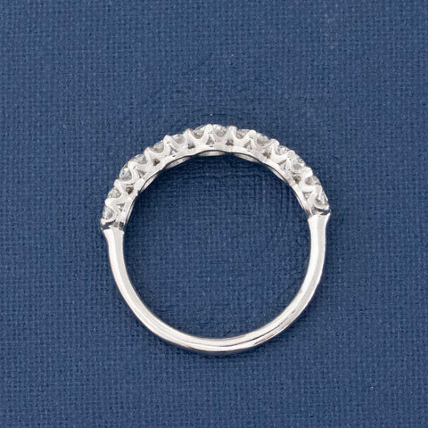 1.36ctw Old European Cut Diamond 7-Stone Half-Hoop Band