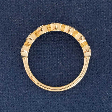 1.36ctw Old European Cut Diamond Bezel Half-Hoop Band