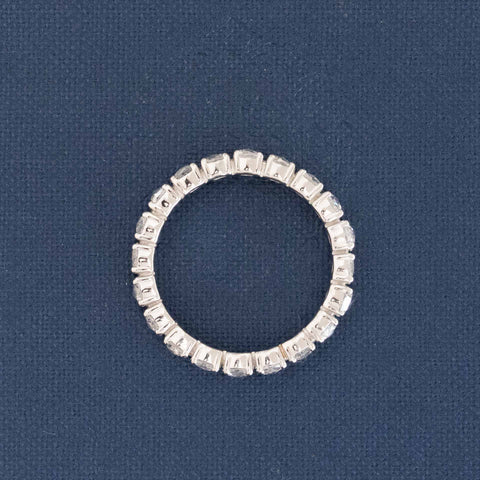 1.36ctw Round Rose Cut Diamond Eternity Band