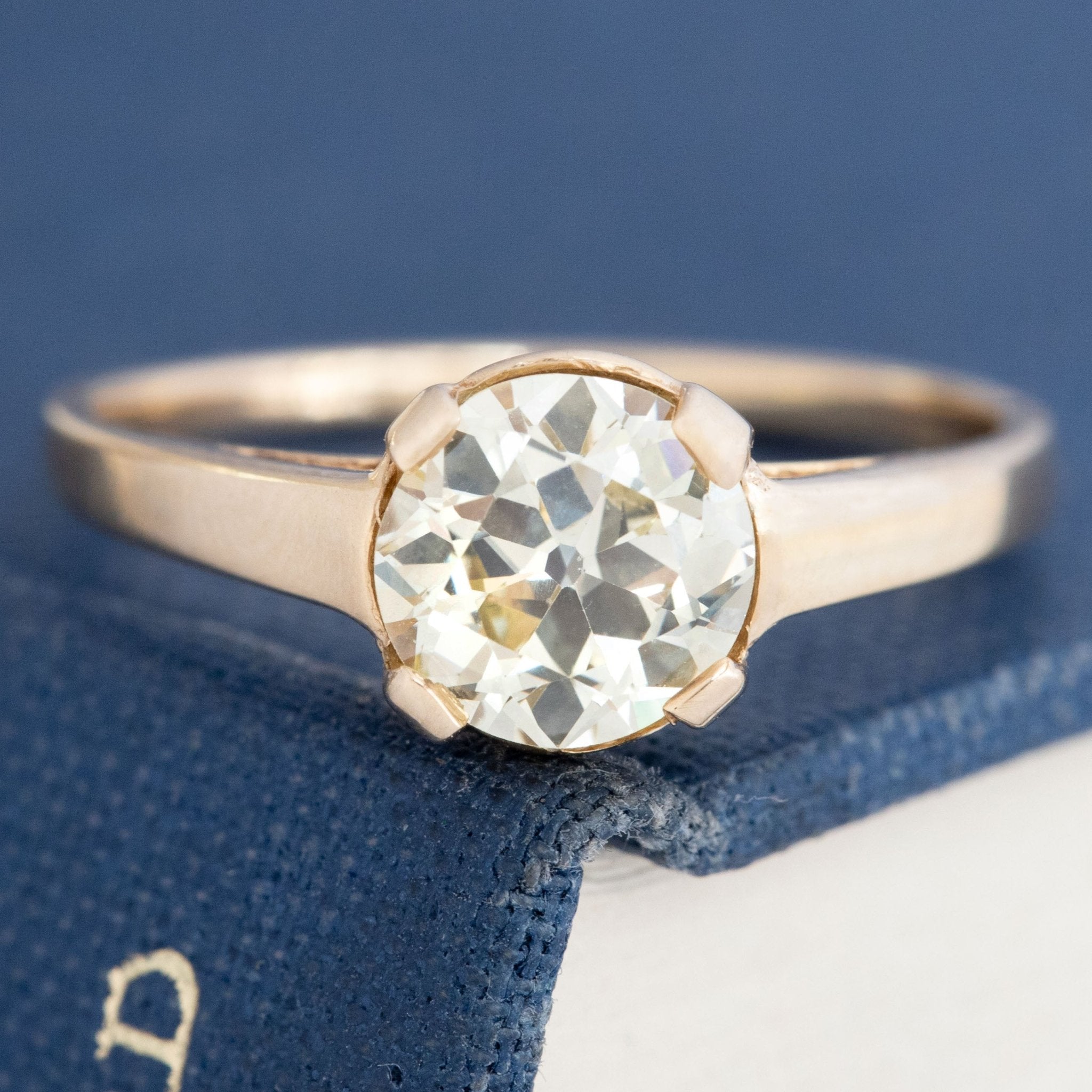 1.37ct Vintage Old European Cut Diamond Solitaire