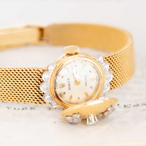 1.37ctw Retro Diamond Hidden Watch Bracelet, by Rolex