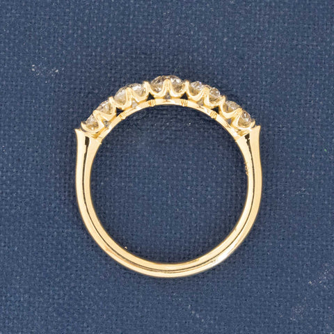 1.38ctw Old European Cut Diamond 5-Stone Band