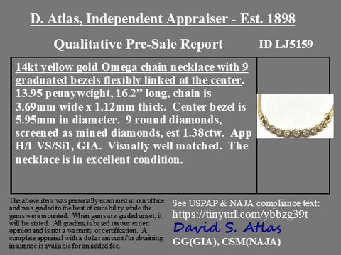 1.38ctw Vintage Diamond Collar
