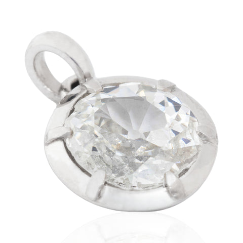 1.39ct Old European Cut Diamond Collet Charm