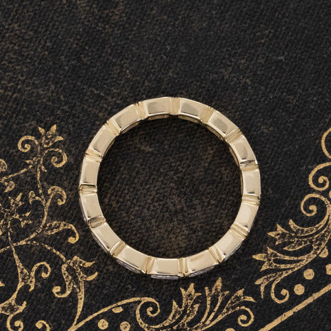 1.39ctw Radiant Cut Diamond Bezel Eternity Band