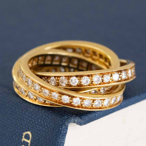 1.40ctw Diamond Eternity Rolling Ring by Cartier France