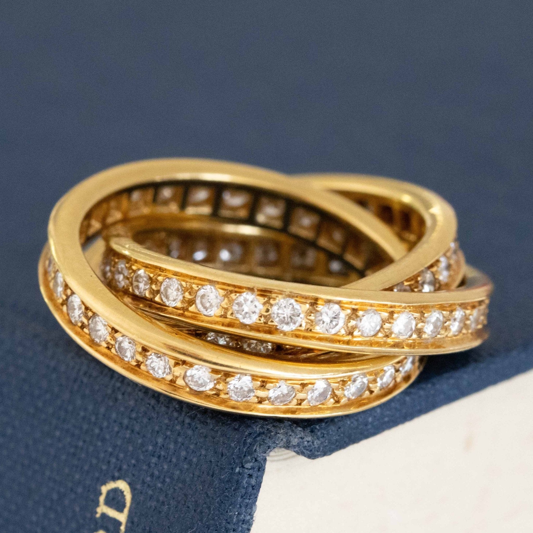 1.40ctw Diamond Eternity Rolling Ring by Cartier France