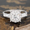 1.40ctw Transitional Cut Diamond Halo Ring