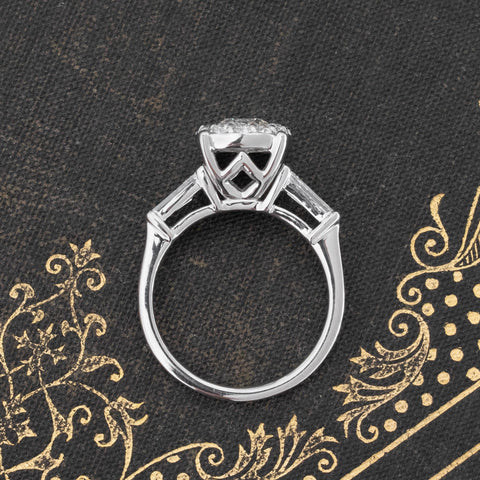 1.40ctw Transitional Cut Diamond Halo Ring