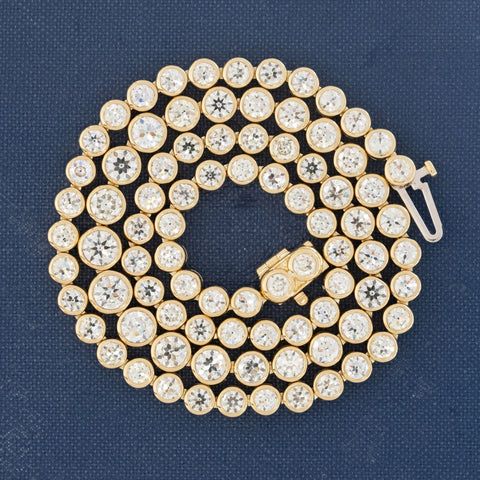 14.11ctw Old European Cut Diamond Graduated Tennis Necklace
