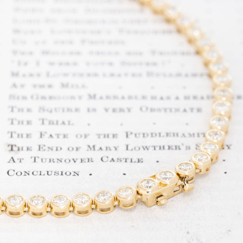 14.11ctw Old European Cut Diamond Graduated Tennis Necklace