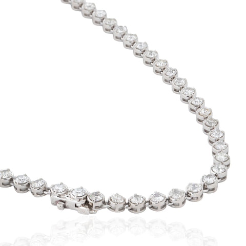 14.20ctw Old European Cut Diamond Tennis Necklace
