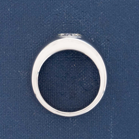 1.42ct Transitional Cut Diamond Bezel Solitaire, GIA