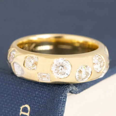 1.42ctw Mixed Cut Diamond Scatter Band