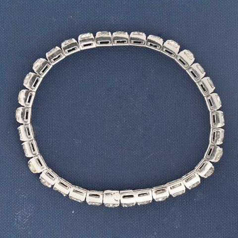 14.37ctw  Vintage Old Mine/Old European Cut Diamond Tennis Bracelet