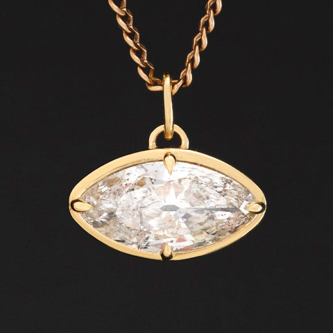 1.43ct Marquise Cut Diamond Pendant