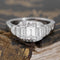 1.43ctw Baguette Cut Diamond 5-Stone Cluster Ring