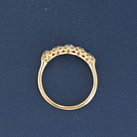 1.44ctw Old European Cut Diamond 5-Stone Half-Hoop Band