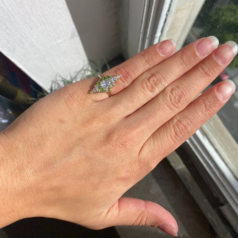 1.44ctw Victorian Navette Dinner Ring