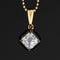 1.45ct Asscher Cut Diamond Collet Pendant