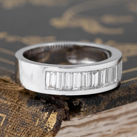 1.45ctw Baguette Cut Diamond Channel Set Band