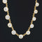 14.69ctw upcycled old European cut diamond riviere tennis necklace in 18kt yellow gold