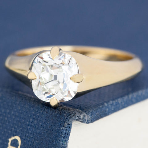 1.46ct Cushion Cut Diamond Solitaire, GIA K VS2