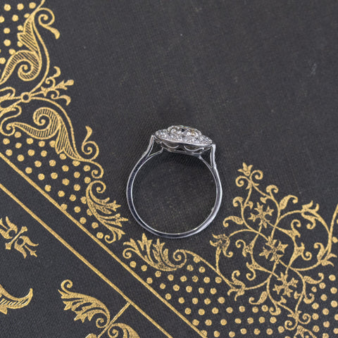 1.47ctw Old European Cut Cluster Ring