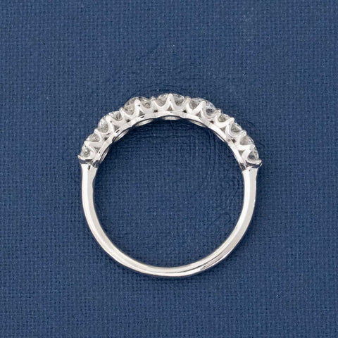 1.47ctw Old European Cut Diamond 7-Stone Half-Hoop Band