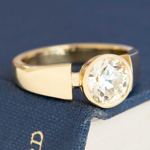 1.48ct Old European Cut Diamond Bezel Solitaire, GIA