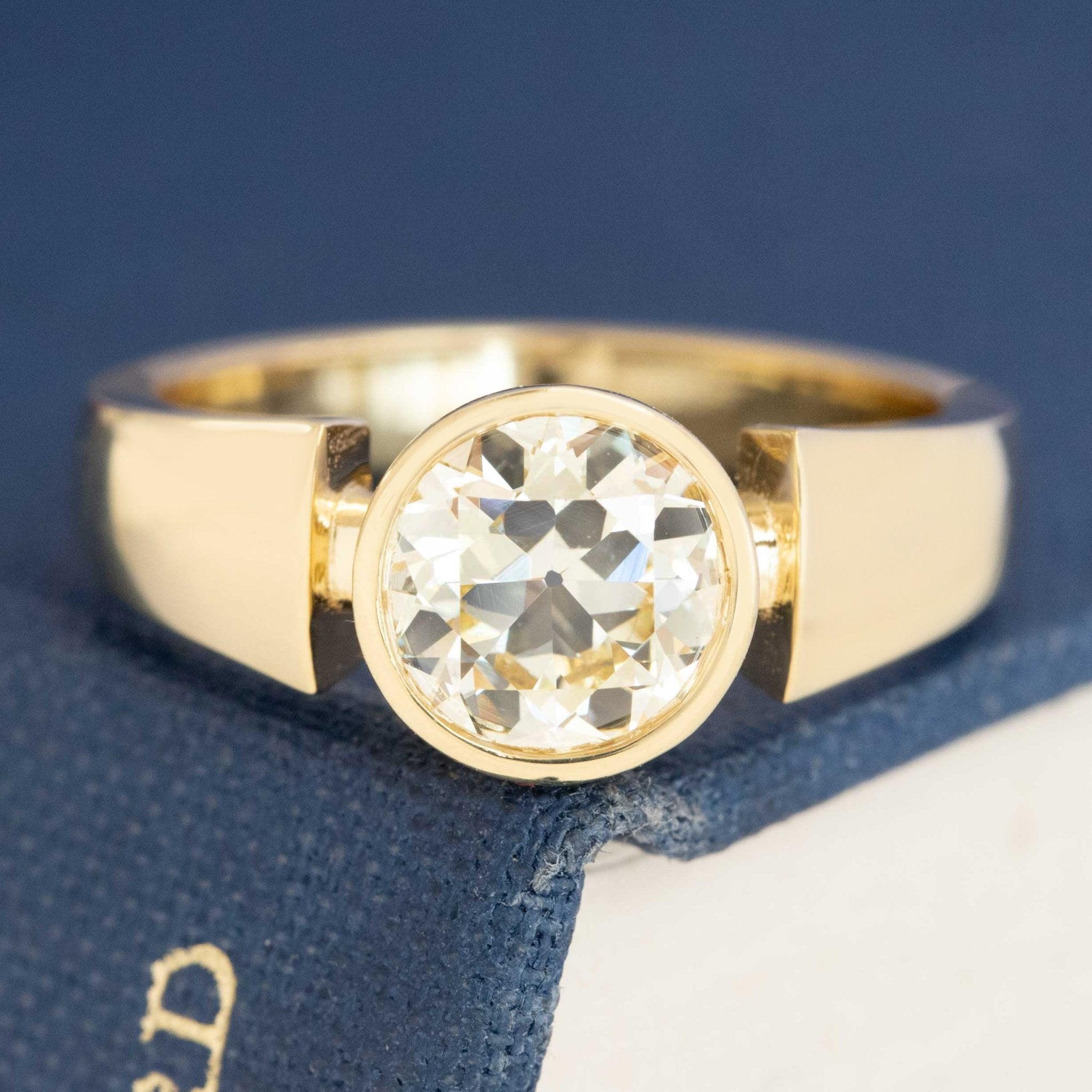 1.48ct Old European Cut Diamond Bezel Solitaire, GIA
