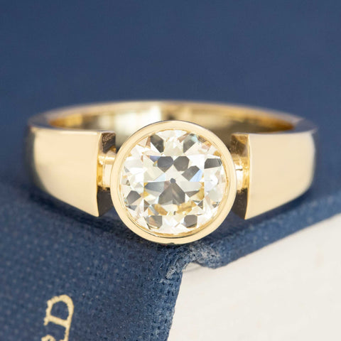 1.48ct Old European Cut Diamond Bezel Solitaire, GIA