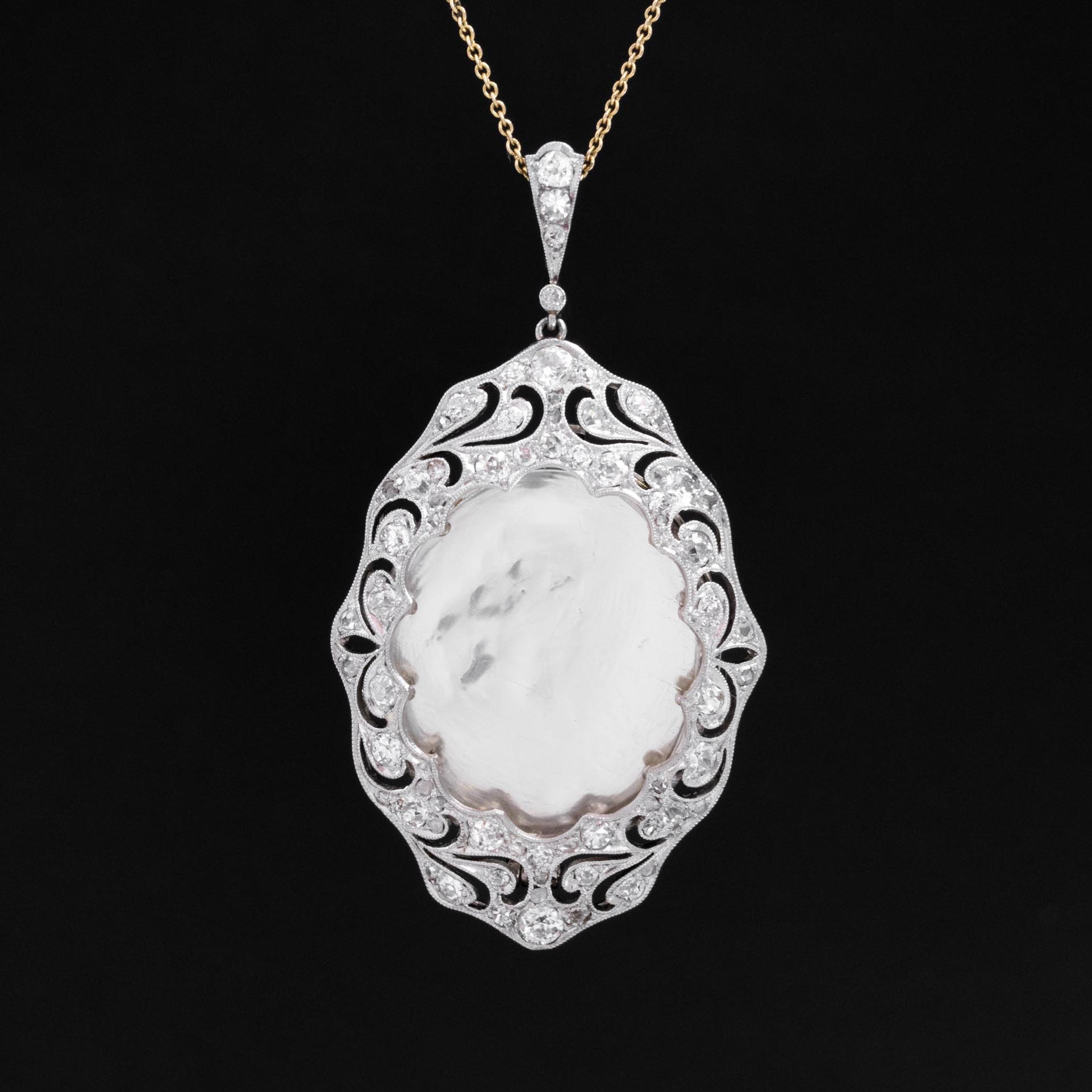 1.48ctw Antique Diamond Locket Pendant