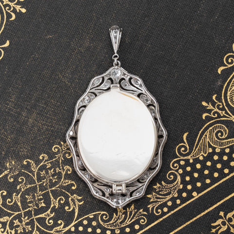 1.48ctw Antique Diamond Locket Pendant
