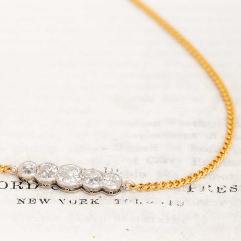 1.49ctw Antique Old European Cut Diamond Component Bezel Pendant