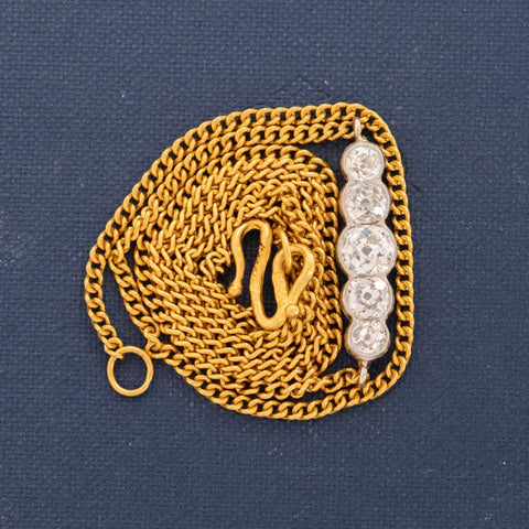 1.49ctw Antique Old European Cut Diamond Component Bezel Pendant