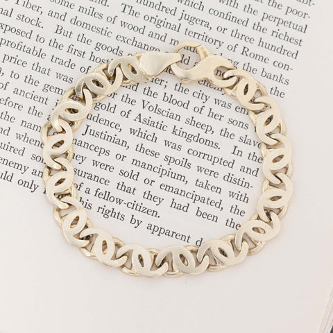 Wide Mariner Link Bracelet, 7"